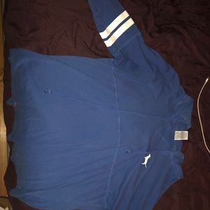 PINK Blue Hooded Long Sleeve